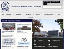 Tablet Screenshot of michiganschoolforthedeaf.org